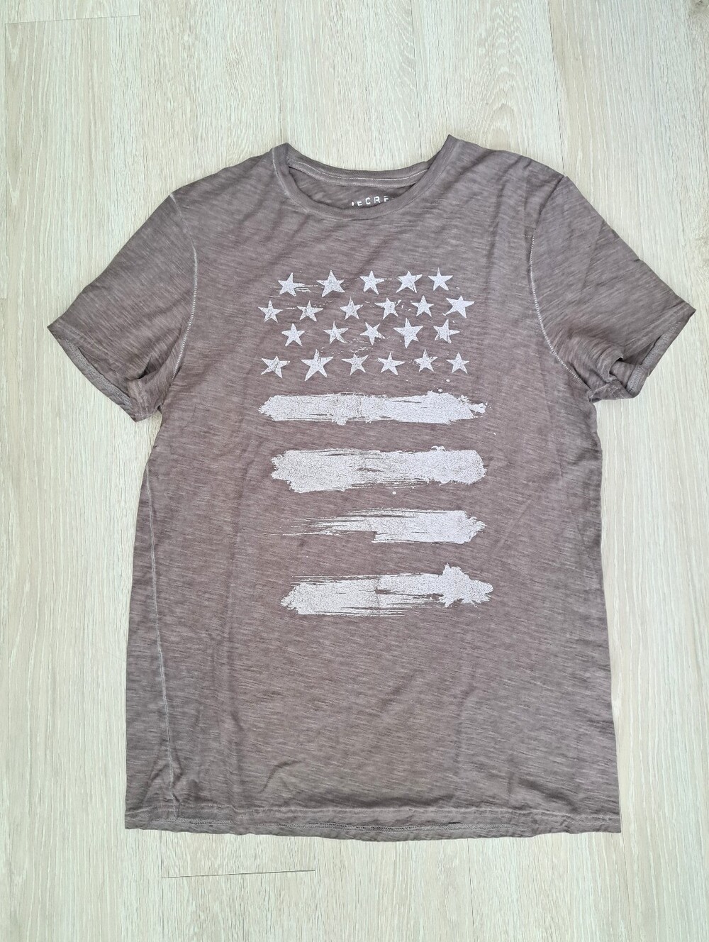 Decree Brown Short-Sleeve Flag Graphic Tee Sz M